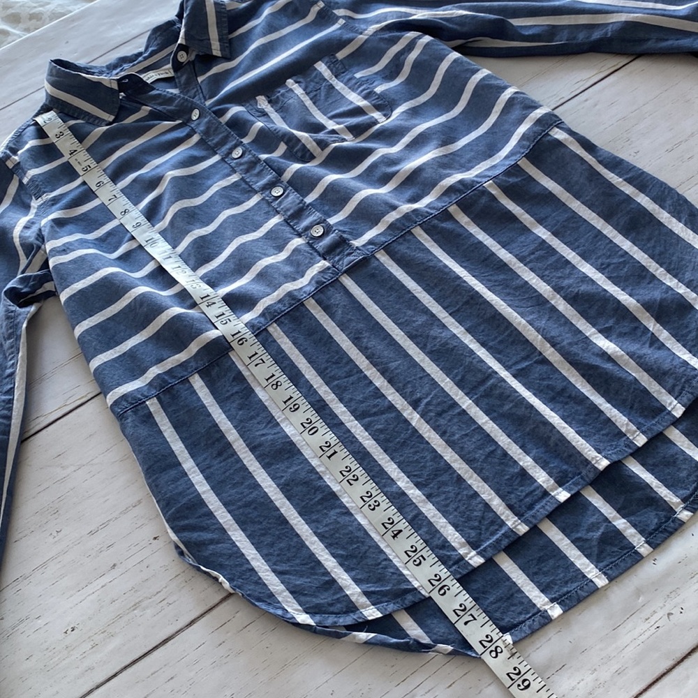 A&F Chambray Stripped Blouse - Picture 10 of 14